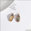 Charm mode akryl abalon skal papper charms ￶rh￤ngen rhinstone guld f￤rg dingle brincos pendientes varum￤rke smycken kvinnor sl￤pp del dhbhu