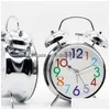 Orologio da tavolo da scrivania Alarmalità anello di originalità Ring Bell Sier Digital Travel Time Dropsese Delivery Home Garden Decor Dhqta