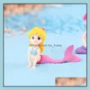 Novelty Items Mermaid Gnome Miniature Figurines Fairy Garden Decoration Cactus Succent Planter Accessory Micro Landscape Aquarium Dr Dhaku