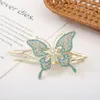 Claw Women Rhinestone Butterfly Duckbill Barrettes Hair Accessories Hairpin Retro Back Head Ponytail Clip Headwear pin wear