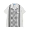 22SS Дизайнерская рубашка мужская плавальная рубашка для боулинга Hawaii цветочные повседневные рубашки мужчины Slim Fit Платье с коротким рукава