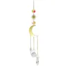 Objetos decorativos Figuras Crystal Wind Chime Moon Sun Catcher Diamond Prisms Pingente Dream Rainbow Chaser pendurado Drop Home Gar Dhc6u