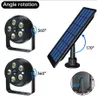 Solar Wall Lights Spot light Simulation Camera Dual Heads Floodlight Waterproof Motion Sensor Outdoor Lighting