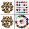 Pietra Cristallo Naturale Occhio Di Tigre Ornamenti Intagliati 25X10Mm Chakra Del Cuore Reiki Guarigione Quarzo Minerale Gemme Burattate Mano Home Deco Dh8Iz