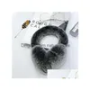 Угрозии теплые наушники для зимнего мягкого цельного меха REX Rabbit Hair Модные плюшевые плюшевые 221107.