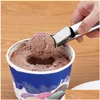 Cucchiai Palette per gelato Pile Scavatore per gelato in acciaio inossidabile Creatore antiaderente per palline di frutta Strumento per cucchiaio di anguria Consegna a domicilio Ga Dhdoz