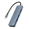 Потребляйте электронику 5in1type c Dock Station USB C -порт 3.0 Hub SD TF -карта Адаптер Ультра -тонкий портативный кабель передачи данных