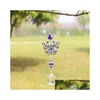 Pingentes anel de lua anel de arco -íris de cristal suncatcher pendurado prism ornament pingente home jardim card decoração de greve de vento entrega de artes craf dhbsf