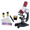Science Discovery Microscope Kit Lab Led 100X400X1200X Home School Educational Toys Wholesale Gift Refined Biological For Kids Chi Dh5He