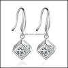 Charme Nehzy 925 Sterling Sier Boucles D'oreilles Bijoux De Haute Qualité Rétro Simple Creux Carré Super Flash Zircon 371 B3 Drop Delivery Otje9