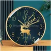 Desk Table Clocks Fashion Simple Clock Creative Living Room Luxury Silent Nordic Digital Bedroom Relogio De Mesa Home Decor 50 Dro Dh1Zv