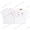 Xinxinbuy Men Designer T-shirt T-shirt Parijs Flower borduurbrieven Patch Korte mouw katoen vrouwen grijs wit zwart xs-l