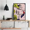 Paintings Pop Art Roy Lichtenstein Artwork Poster Canvas Painting Abstract Wall Pictures For Living Room Hallway Home Decor Drop Del Dhbbc