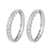 4cm Luxo AAA AAA Cubic Zirconia Circle Designer Brincos de argola para mulheres noivado de casamento