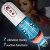 Masturbator Sex Toy Automatisk sugande manliga vuxna män avsugning leksaker med 7 vibrationslägen Hylsa Hands Free Pocket Pussy Stroker 7 IK31