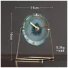 Orologi da tavolo da scrivania Orologio muto in metallo di lusso Sweep Agate Seconda camera da letto Orologio digitale elettronico Masa Saati Home Decor Ek50Tc Drop De Dhgpr