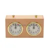 Desk Table Clocks Retro Mechanical Chess Game Clock Wooden Shell Alarm Non Ticking Noise With Led Sn Light Drop Delivery Home Garde Dh6Pz
