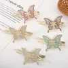 Vrouwen Haar Claw Riinestone Butterfly Duckbill Barrettes Hair Accessoires Haarspeld Retro Back Head Perse Tail Clip Hoofddeksels