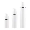 Vide rechargeable blanc haute qualité airless pompe à vide bouteille en plastique crème lotion conteneur Tube pour voyage 15 30 50 ML