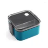 Set di stoviglie Lunch Bento Box Cute Small Style Portable Square Heated Container Storage Insated Kitchen Accessories Drop Delivery Dhorb