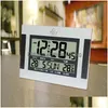 Relógios da mesa Relógios Digital Clock eletrônico Relógio grande LED calendário Medidor de temperatura Display Home Office Drop Drop Garden Garden Dhlxk