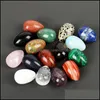 Stone Natural Crystal Egg Ornaments Quartz Healing Crystals Energy Reiki Gem Living Room Decoration Drop Delivery Jewelry Dhbez