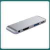 Konsumera elektronik 4 i 1 USB C HUB Typ C till 4K HDTV USB3.0 PD-laddningsljud 3,5 mm för iPad Pro Mac-Book Samsung Galaxy S9