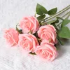 favors Simulation roses single Valentine's Day home wedding decoration simulation flowers fake artificial hand feel velvet