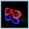 Inne imprezy imprezowe zapasy Halloween LED Shutter Fl Light Square Love Glass Fashion For Club Drop dostaw