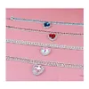 Cat Collars Leads Pet Rhinestone Collar Shiny Jewelry Diamond Love Pendant Dog Bling Necklace Decoration Puppy Supplies Chihuahua Dheai