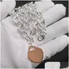 Pendant Necklaces S925 Sterling Sier Necklace For Women Classic Heartshaped Charm Chain Luxury Brand Jewelry Q0603 Drop Delivery Pend Dhayx