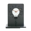 Zegarki biurka Nordic Silent Clock Creative Minimalist Małe biuro geometryczne Ozdoby sztuki Horloge Dekoracja domu Ed50zz Drop dh8wy