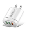 USB -v￤ggladdare QC 3.0 Snabbladdning 1 Port och 3 portar US EU Plug Fast Charging 3.1A Mobiltelefonadapter