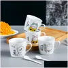 Tassen Kreative 200 ml Familie Keramik Becher Milch Kaffee Nachmittag Teetasse Frühstück Tumbler Muumi Beautif Tassen Drop Lieferung Home Garten K DHSMN