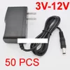 50PCS Przełączający zasilanie AC Adapter DC 500MA 1A 1000MA Ładowarka Dostaw US Plug 50pcs 100pcs