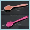 Spoons Home Use Mini Sile Spoon Colorf Heat Resistant Kitchenware Cooking Tools Utensil 20.5X4.5Cm Sn3410 Drop Delivery Garden Kitch Dhh4U