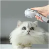 Dog Grooming Pet Shower Head Bath Brush 2In1 Cat Spa Mas Comb Soft Sile Petshower Hair Cmob Cleaning Tool Drop Delivery Home Garden S Dhxlr