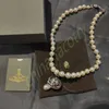 Luxury Fashion Drop Pearl Necklace Pendant Designer smycken Stereoskopisk Saturnalhalsband Retro Style191o