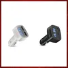 CC372 Dual USB Car Charger Adapter 5V 3.1A 2 Port Car-laddare för Samsung med spänning/temperatur/aktuell digital LED-display