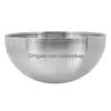 Bowls Bowl Salad Stainless Steel Soup Korean Serving Metal Rice Container Ramen Fruit Kitchen Noodle Cereal Pasta Mixing Storage Dro Dhrfq