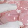 Stein natürliche rosa Kristallornamente geschnitzt 30 x 12 mm Herz Chakra Reiki Heilquarz Mineral getrommelt Edelsteine Hand Home Decor Drop Dhrtv