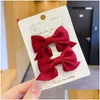 Bead Making Tools New Bow Headgear Cute Sweet Little Girl Hair Accessories Summer Girls Net Red Clips Baby Hairpins Children Hairs D Dhnlr