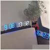 Schreibtisch Tischuhren 3D LED Wanduhr Saat Digital Alarm Display 3 Helligkeitsstufen Uhren Nachtlicht Sn Home Küche Büro Drop Dhjl6