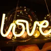 Decoración del amor LED LED LIGHT Rainbow Wedding Decor All in One Neon Lights Love Letter Letter Luminoso High Brightness and Pure Color