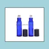 梱包ボトル10mlのガラスロール青い高品質のミニ10 mlエッセンシャルオイルまたはメタルローラー600pcs/lotドロップ配信オフィスs dh8vg