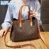 Wholesale ladies shoulder bags 2 color elegant temperament printing tote bag personality large capacity three-layer interlayer letters fashion handbag 5461#