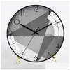 Desk Table Clocks Luxury Metal Smart Clock Mute Mirror Livingroom Electronic Digital Watch Masa Saati Home Decor Ek50Tc Drop Deliv Dhv7Z