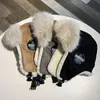 Vintage Pilot Hat Autumn/Winter Trapper Hats Imitation Rabbit Päls Varma öronskyddare Cykling och skidlock