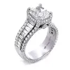 Choucong Bagues De Mariage Uniques Bijoux De Luxe En Argent Sterling 925 Coussin Forme Topaze Blanche CZ Diamant Pierres Précieuses Éternité Fête Femmes Bague De Fiançailles Bague Cadeau