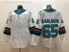 영화 대학 아이스 하키는 유니폼을 입는 저지 스티치 39Logancouture 48TOMASHERTL 65ERIKKARLSSON BLANK BLACK GREEN WHITE MEN JERSEY3873894